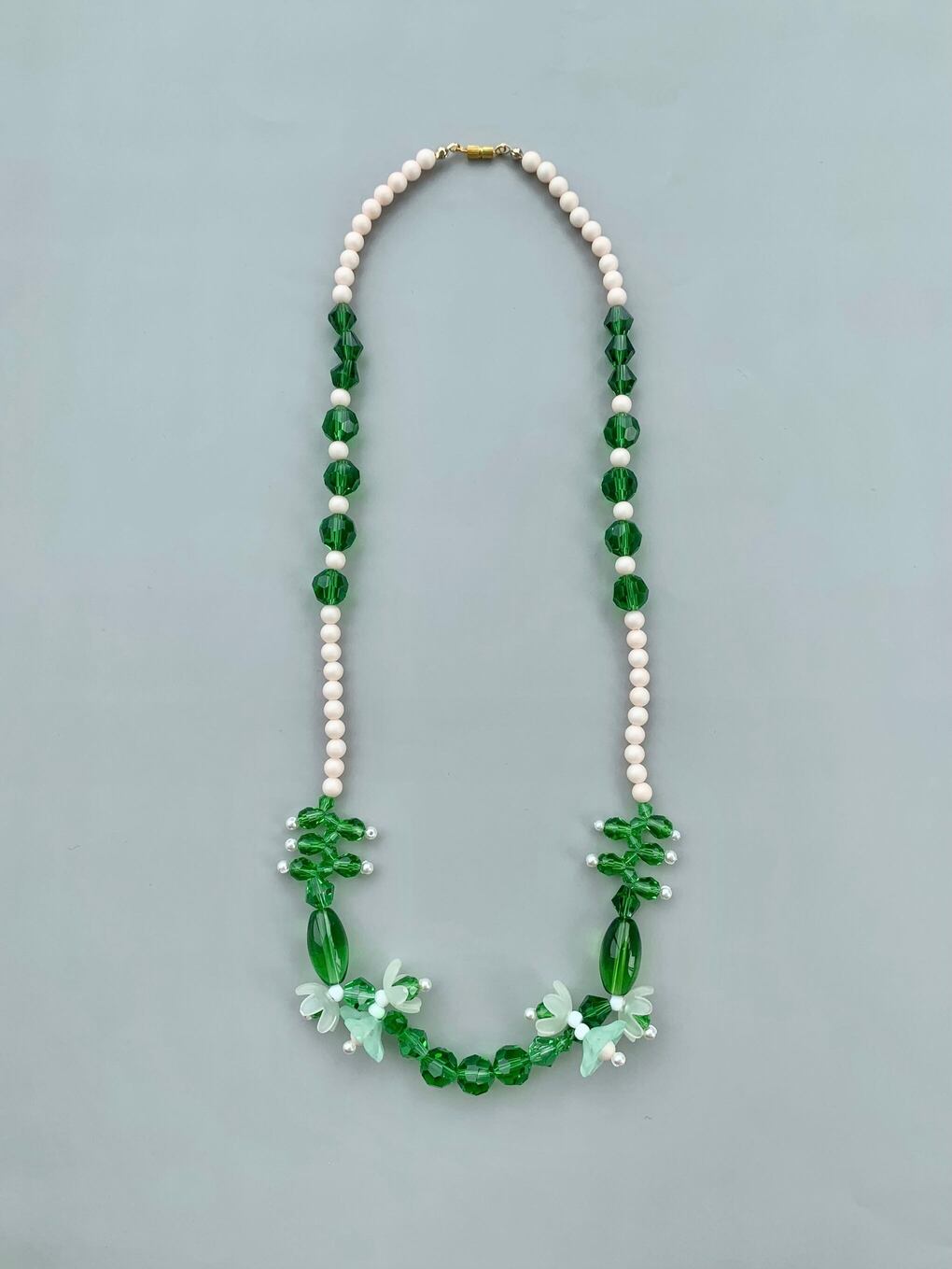 【EAUSEENON】 Beads Necklace Green オウシーナン ビーズ ネックレス グリーン ハンドメイド ビジュー AW21EU13 KOKO