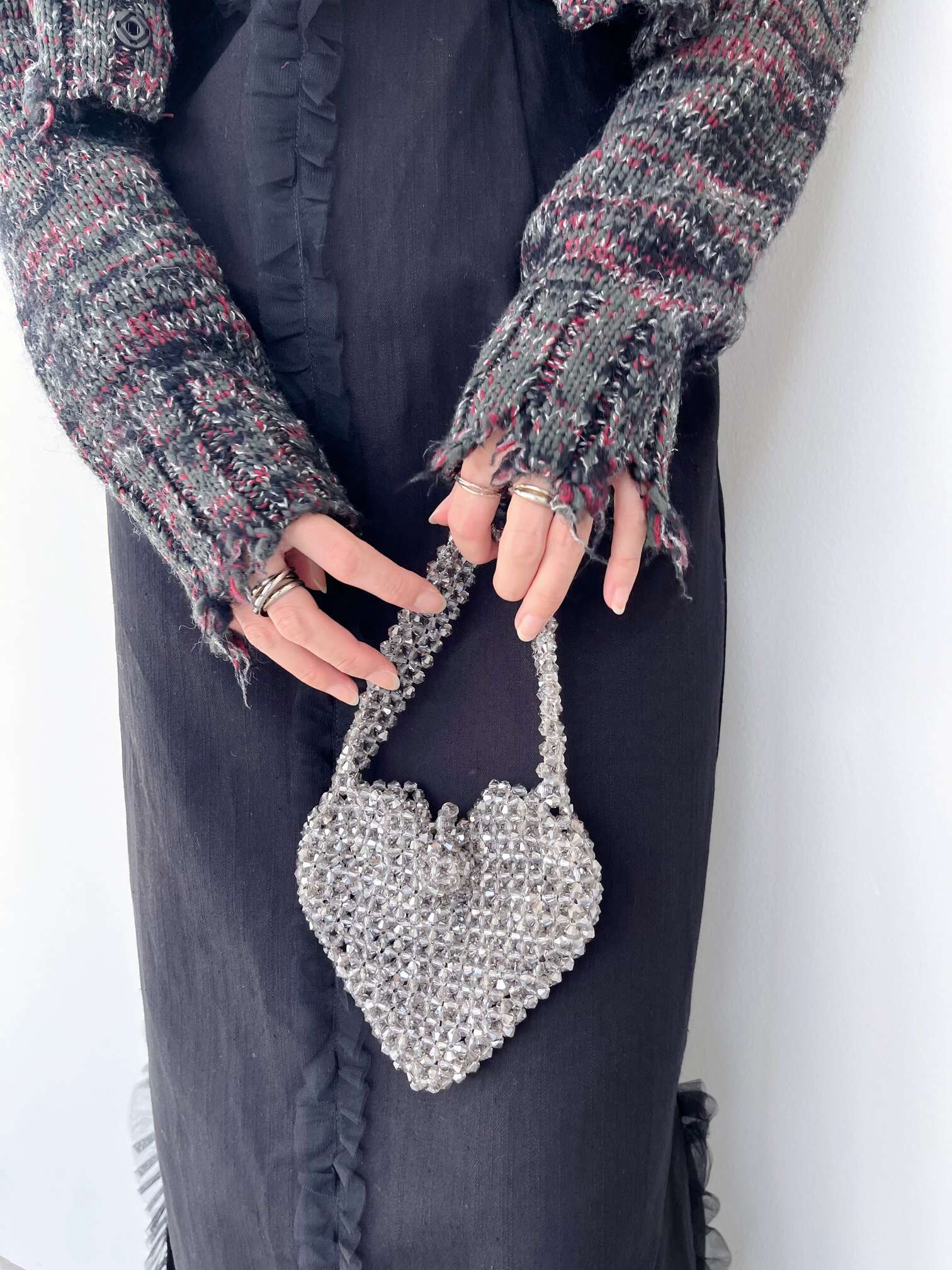 【英国発Sister Jane】Gala beaded top handle bag ビーズバッグ Sister Jane Gala Beaded top Handle bag - Black - One Size