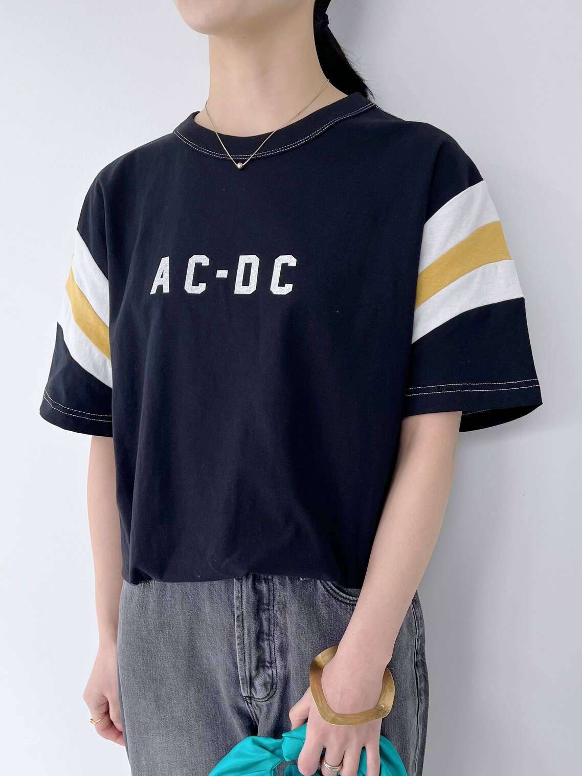 【ROLLA’S】ACDC SPORT SPLICE TEE ローラス Tシャツ プリントTシャツ コットン ブラック R43T06 KOKO