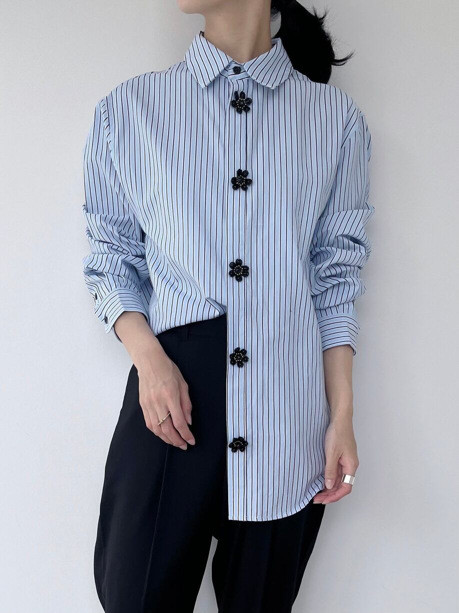 Sister Jane シスタージェーン ブラウス VICTORIA PEARL BLOUSE BLD154 レディース 長袖 シャツ パール 装飾 フリルカラー IvoryWhite Sister Jane シスタージェーン ブラウス VICTORIA PEARL BLOUSE
