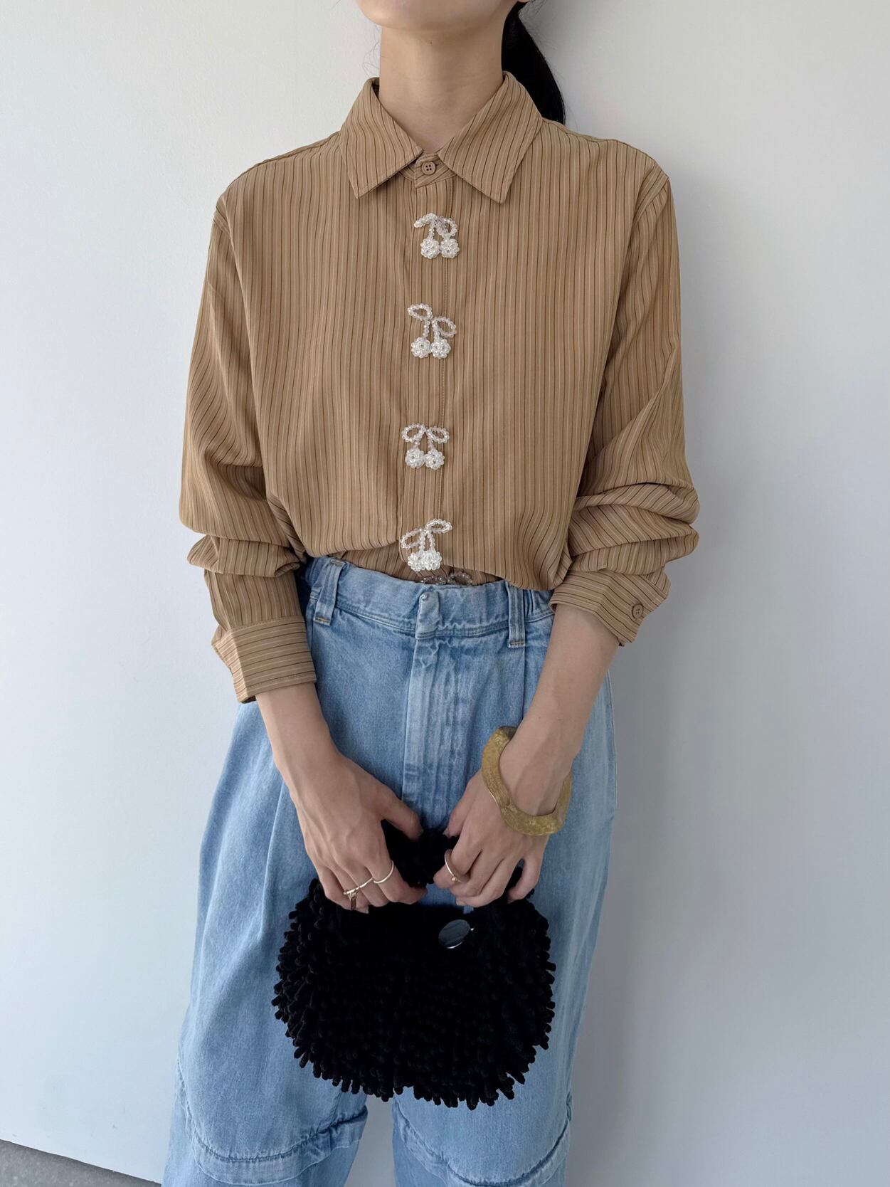 極美品✨sister jane　半袖シャツ　蜂刺繍　　maymama ハチ刺繍シャツ｜ メゾンドアムウ公式オンラインストア