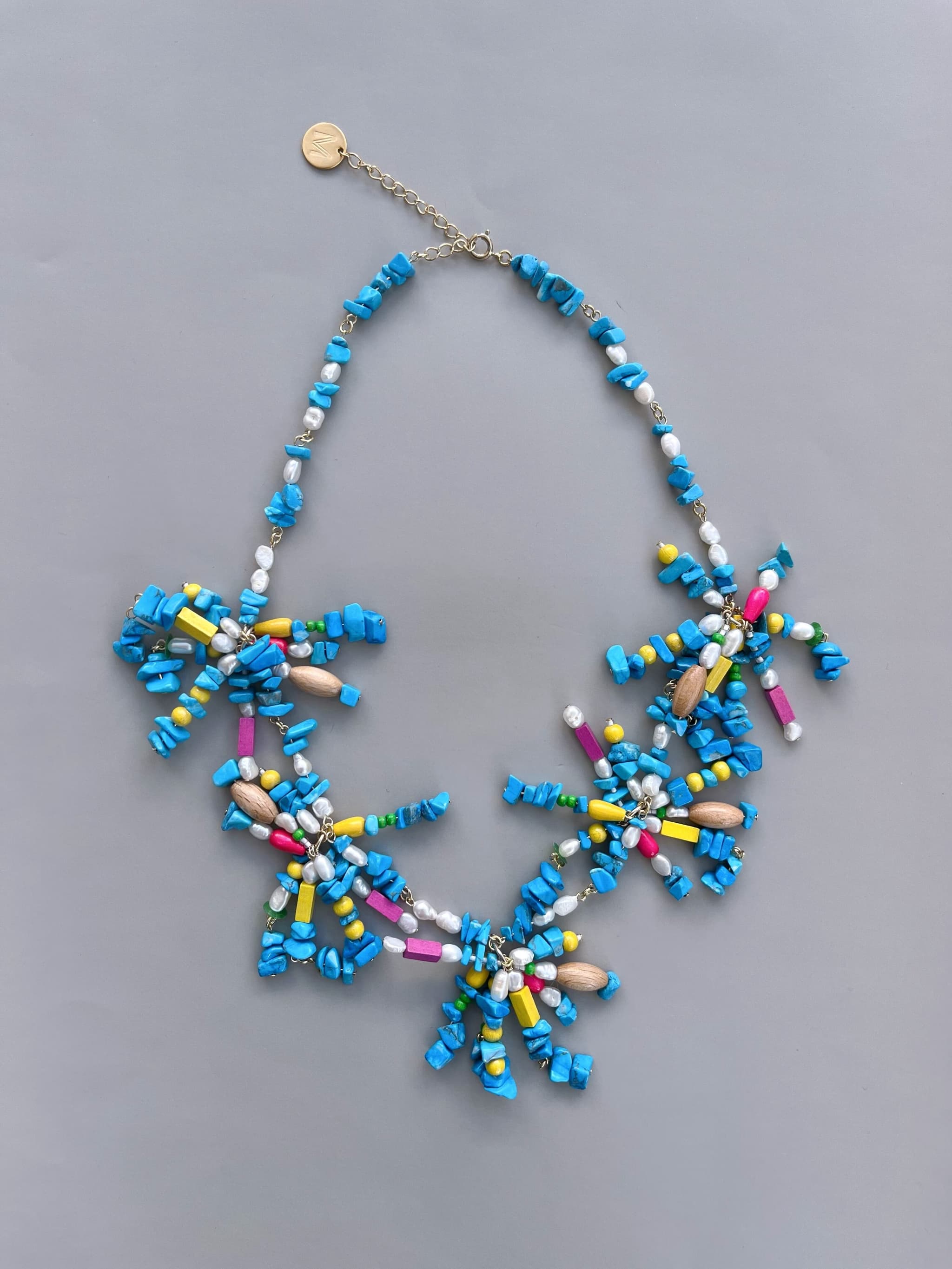 【MUVEIL】 ターコイズネックレス MA224EAC006 ミュベール ターコイズ ガラス パール レディース アクセサリー Accessory|KOKO