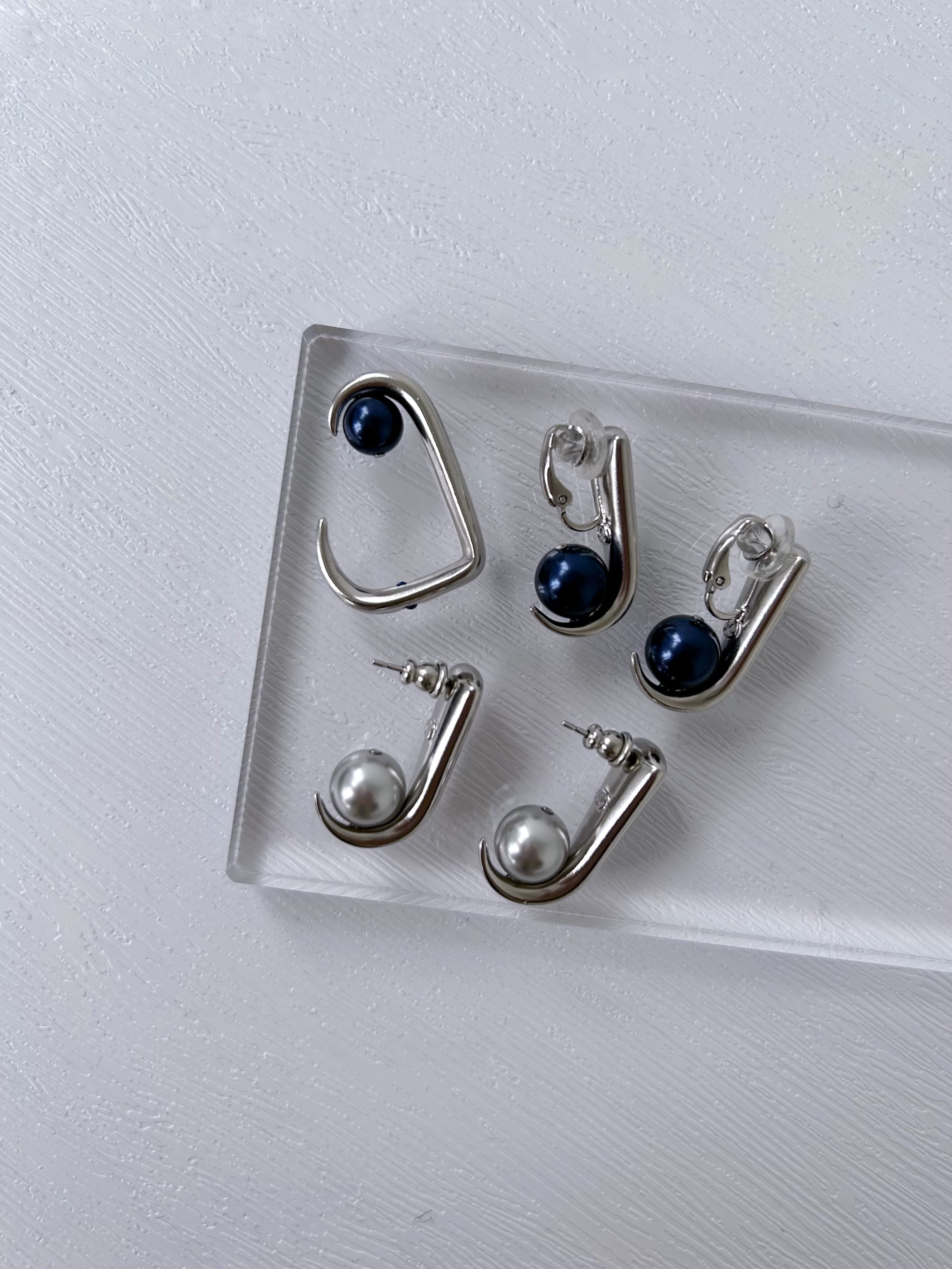 【Delphine Charlotte Parmentier】 Pierce/Earrings EEA-003 デルフィーヌ・シャーロット・パルモンティエ シルバーアクセ パール ピアス レディース