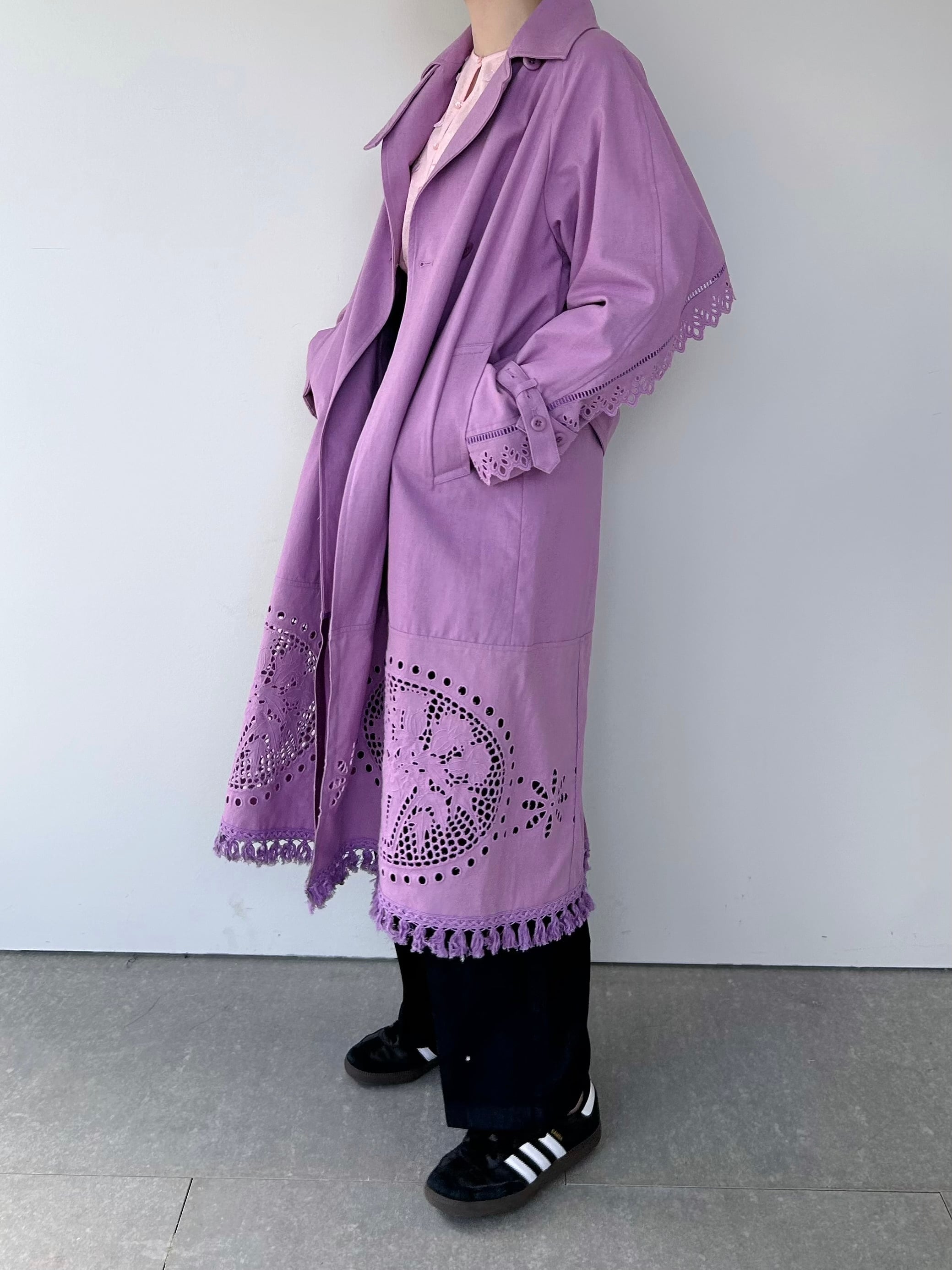 楽天市場】【MUVEIL】 フラワー刺繍コート MA224FC001 ミュベール Navy