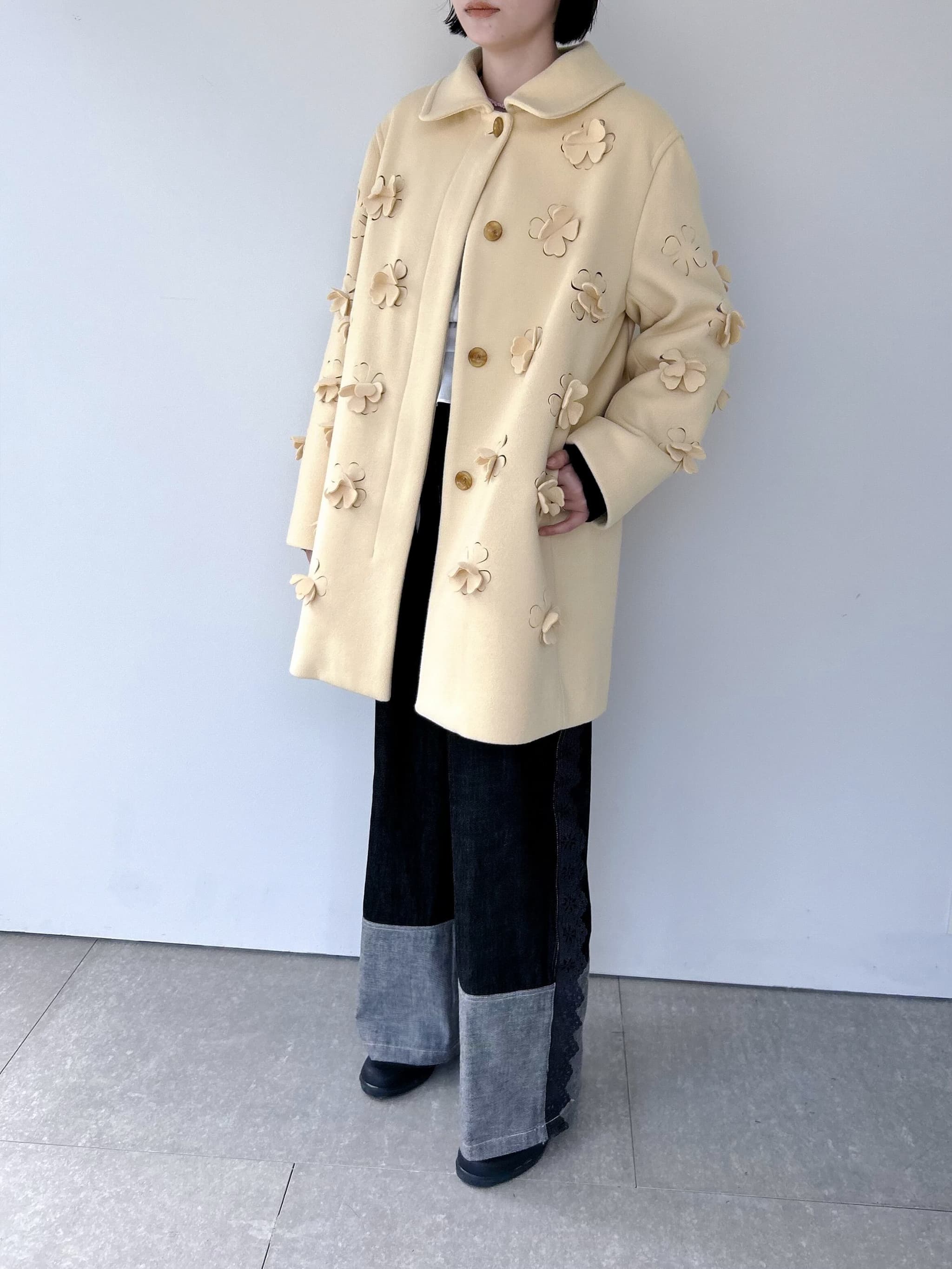 楽天市場】【MUVEIL】 フラワー刺繍コート MA224FC001 ミュベール Navy