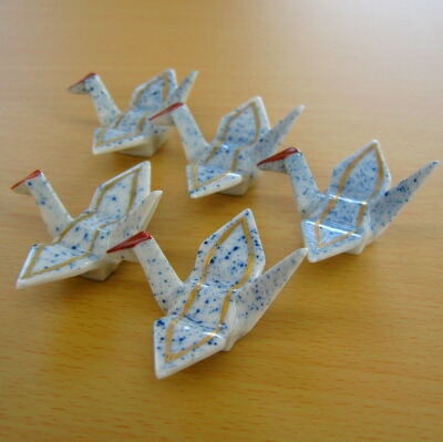楽天市場】折り鶴箸置き 3色/和食器/ハシオキ/お正月/雑貨/つる/折り紙
