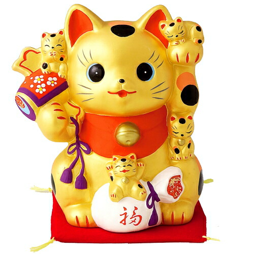福助　陶器　置物　オブジェ　縁起物　染付 福助 陶器 置物 オブジェ 縁起物 染付