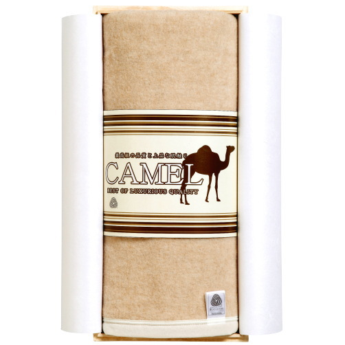 日本製 毛布 シングル用 CAMEL 純毛毛布 桐箱入り （ ウール80％ キャメル20％） 【送料無料/秋 冬向き/寝具/あったかい/暖かい/ぽかぽか/ひつじ/高級感/嫁入り道具/贈り物/ギフト/プレゼント/内祝い/誕生日祝い/結婚祝い/新築祝い/敬老の日/お祝い 即発対応