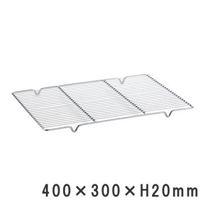【 日本製 ・ 業務用品 】 ステンレス製トレー　Sサイズ 約：400×300mm 【業務用/丈夫/長持ち/飲食店/パン屋さん/パン製造/パン作り道具/ベーカリーショップ/厨房用品/あみ/アミ/網/ラック/トレー/焼きたてのパンの陳列、ストック用】