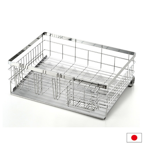 楽天市場】ステンレス 水切りラック ワイド横型 (MZ-023) 水切りかご