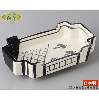 楽天市場】日本製 向付 お皿 織部唐草5.0扇面鉢 1個 業務用 食器 和