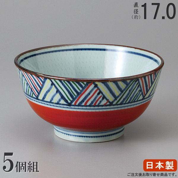 楽天市場】【 どんぶり 日本製 /5個組】 明世荒刷毛多用丼ぶり5.5×5個