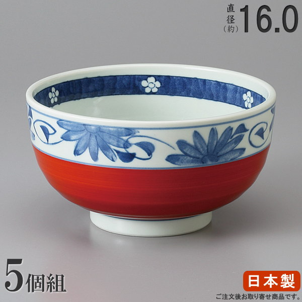 楽天市場】【 どんぶり 日本製 /5個組】 錦天目多用丼ぶり5.5×5個【和