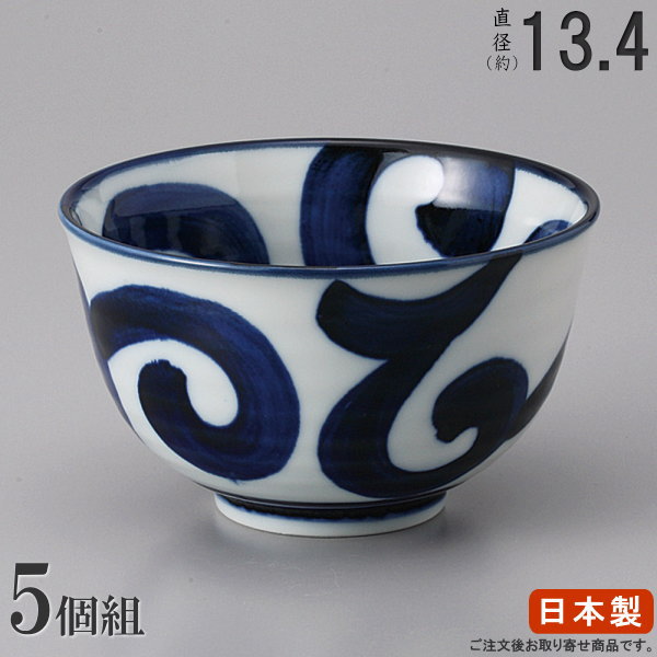 楽天市場】□□【 どんぶり 日本製 /5個組】 有田焼き 染錦扇花1