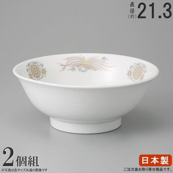 楽天市場】ラーメン どんぶり 日本製 2枚組 新北京高台丼ぶり 6.8 赤 2