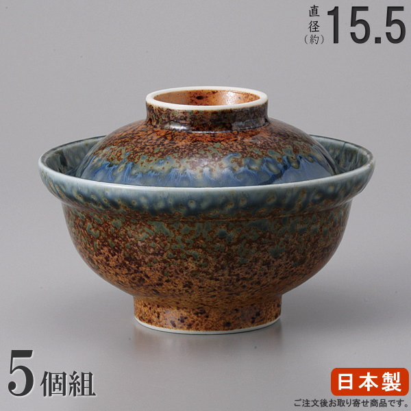 日本製 蓋付き丼ぶり 砂地藍流し蓋丼ぶり 5個 業務用 食器 陶器 どんぶり 鉢 丼ぶり ふた付き 蓋付 蓋丼 和風 上品 家庭用 丼物 カツ丼 牛丼 天丼に 鉄火丼 海鮮丼にも おすすめ 飲食店 レストラン お店 定食店 お寿司屋 食器洗浄機対応 電子レンジ対応 国産
