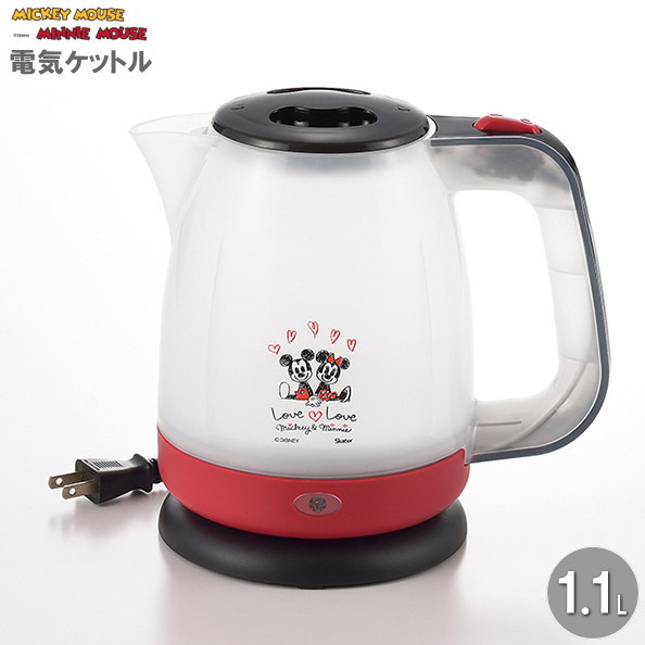 楽天市場】「ミッキー＆ミニー」電気ケトル1.1L MM-208 ミッキー