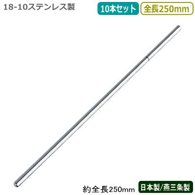 カクテル マドラー 燕三条 日本製 10本組 18-10ステンレス 六角マドラー 250mm 10本セット 燕市 業務用 バー用品 BAR バーツール バーテンダー プロ仕様 カクテル用品 調理道具 サービス器具 サービス用品 フロア用品 おしゃれ アイスコーヒーにも ジュースにも