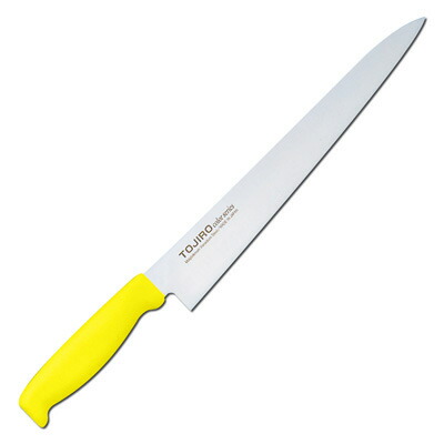 筋引包丁 270mm 藤次郎 カラー Tojiro-Color モリブデン バナジウム鋼 筋引 270mm(イエロー) F-144Y 【日本製/包丁/庖丁/洋包丁/ステンレス/スライサー/カービングナイフ/家庭用包丁/料理包丁/肉/筋/切り分け/肉と筋を切り離す】