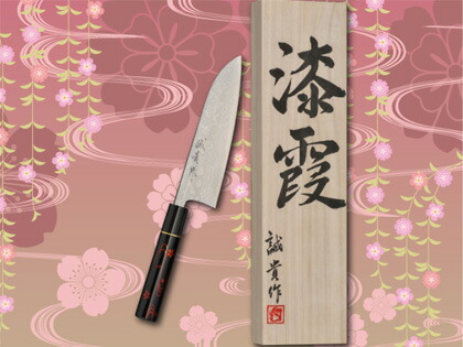 みきかじや村     漆霞『花瓣』青紙積層鋼 三徳ごはん炊き【TS024】