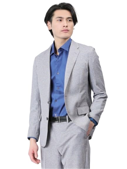 [タカキュー] スポーツジャケット TechLinen か細い嵌まる 2名取り草上衣 ともし火薄墨色(セットアップ能力のある) メンズ ともし火薄墨色 110107981109437030050 その他-レディースファッション