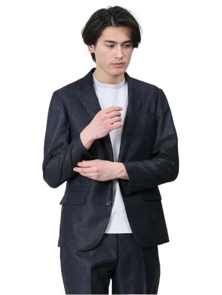 [タカキュー] TechLinen か細い嵌まる 2名取り草上衣 チドリ紺(セットアップ能力のある) その他-レディースファッション
