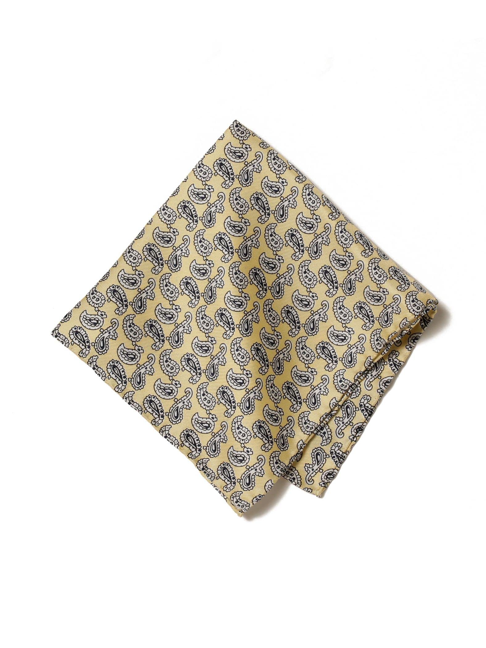 [ビームスプラス] バンダナ 汗手拭い 絹地 ミニペイズリー 刷り上げる 旗がしら メンズ YELLOW ONE SIZE 38470006107 レディースファッション-その他