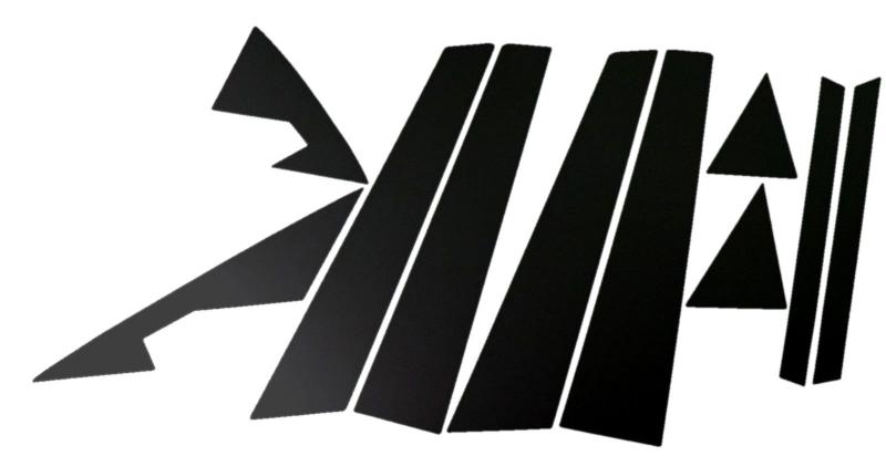 BRIGHTZ ティアナ J31 超鏡面ブラックメッキピラーパネルカバー 10PC バイザー無し用 【 PIL-BLA-240 】 5105｜こくばんストア