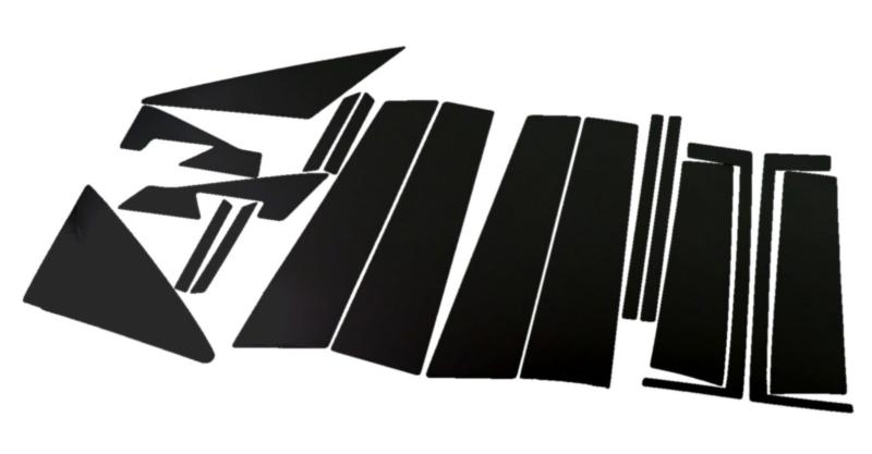 BRIGHTZ プレマシー CR系 超鏡面ブラックメッキピラーパネルカバー 18PC バイザー無し用 【 PIL-BLA-320 】 5136｜こくばんストア