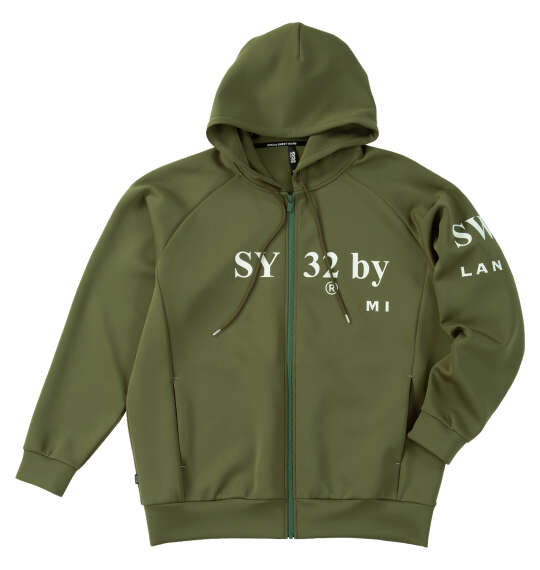 気が大きい大きさ★メンズ SY32 by SWEET YEARSダンボールニットフルジップパーカー