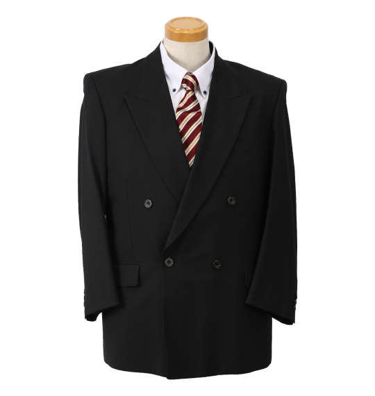 大きいサイズ メンズ ダブル4ツ釦1ツ掛 ジャケット ブラック 1122-5409-1 2L 2TL 3L 5L 6L TLL 楽天市場】大きいサイズ メンズ ダブル4ツ釦1ツ掛 ジャケット ブラック