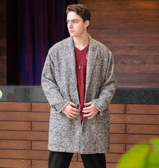 楽天市場】大きいサイズ☆メンズ in the atticヘリンボーンツイード