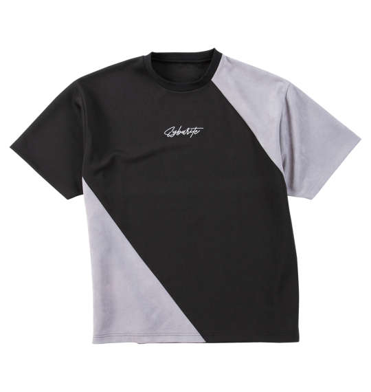 大きいサイズ★メンズ in the atticスエード切替半袖Tシャツ