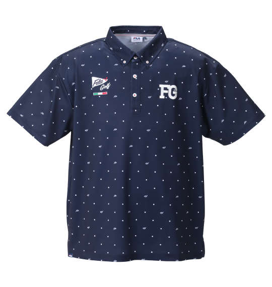 大きいサイズ★メンズ FILA GOLFドットプリント半袖シャツ