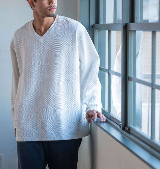 1円/秋冬/TETE HOMME/7(LL)サイズ/Vネックニット ジャガード ウール混 ミドルゲージ 幾何学 セーター 新品/黒/ブラック/j417/ SALE／70%OFFTETE HOMME Vネックニット テットオム