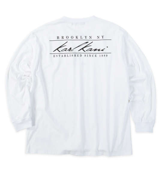 楽天市場】大きいサイズ メンズ KARL KANI 天竺 長袖 Tシャツ ホワイト