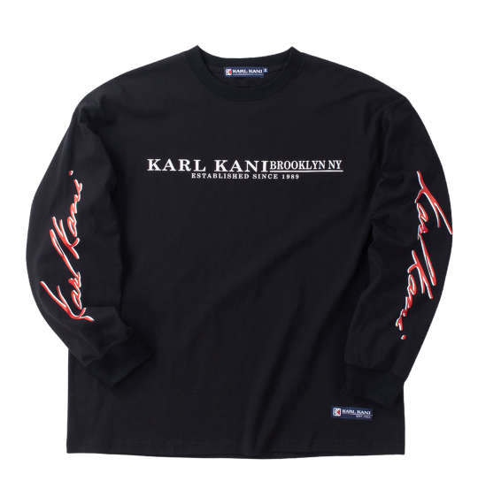 楽天市場】大きいサイズ メンズ KARL KANI 天竺 長袖 Tシャツ ホワイト