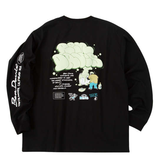 大きいサイズ★メンズ BEN DAVISバブルプリント長袖Tシャツ 6,864円