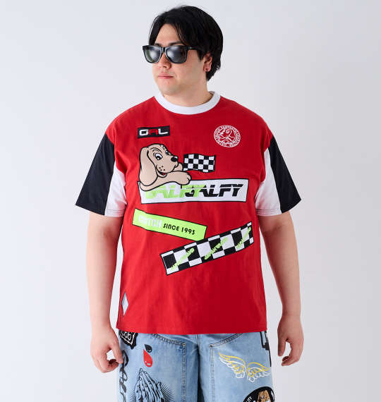 大きいサイズ★メンズ GALFYモトクロス系わんわん半袖Tシャツ