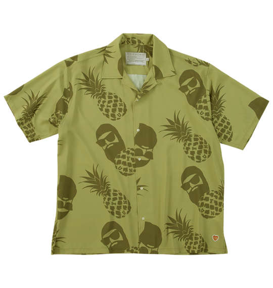 馬鹿でかい大きさ★メンズ FUN for modemdesignPINEAPPLE OJI柄半袖アロハシャツ