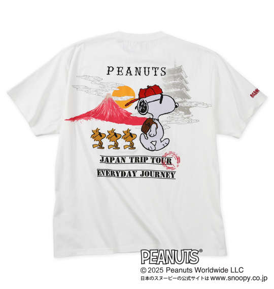 大きいサイズ★メンズ 絡繰魂×PEANUTSスヌーピーコラボ半袖Tシャツ