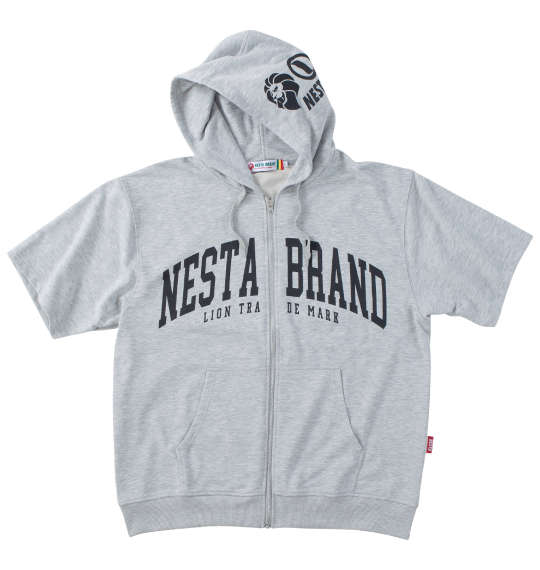大きいサイズ メンズ NESTA BRAND ミニ裏毛 半袖 フルジップ パーカー ミックスグレー 1278-4502-1 3L 4L 5L 6L 8L 楽天市場】大きいサイズ メンズ NESTA BRAND ミニ裏毛 半袖 フルジップ