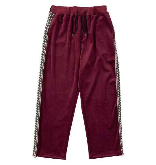 楽天市場】大きいサイズ メンズ Re:luxi ベロア トラックパンツ ワイン
