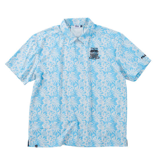 大きいサイズ★メンズ FILA GOLFCOOL AIR遮熱メッシュボタニカルプリント半袖シャツ