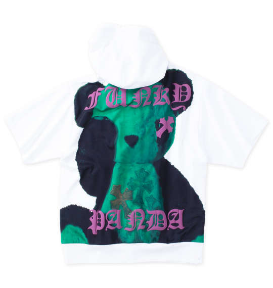 大きいサイズ★メンズ FUNKY PANDA by in the atticクロスパッチパンダ半袖フルジップパーカー｜メンズスーツＫＯＫＵＢＯ