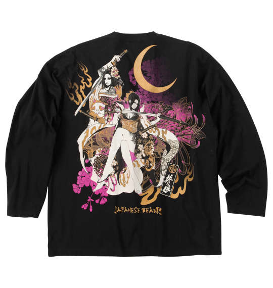 大きいサイズ★メンズ 絡繰魂抜刀娘凛&穂乃花長袖Tシャツ