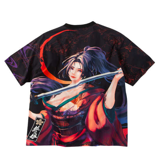 大きいサイズ★メンズ 絡繰魂抜刀娘穂乃花三日月桜半袖Tシャツ