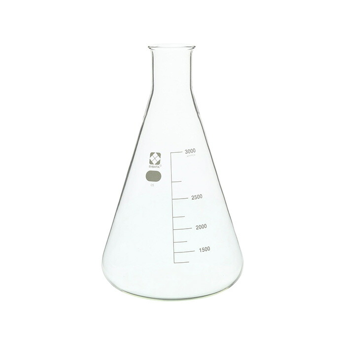 柴田科学 三角フラスコ 目安目盛付 3L 3000mL 010530-3000A｜eネットプラス　店
