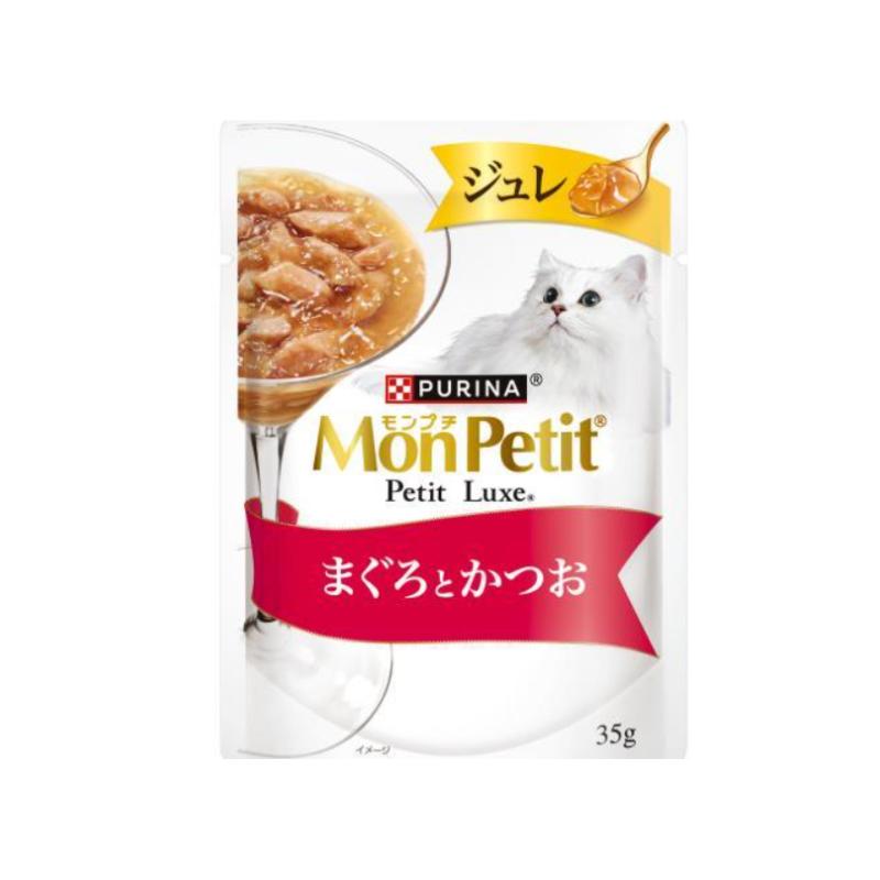 ネスレピュリナ モンプチ プチリュクス ジュレ まぐろとかつお 35g×48袋セット ネスレ モンプチ 水分補給 キャットフード ウェットフード まとめ買い 多頭飼い パウチ 子猫 成猫 高齢猫 シニア猫