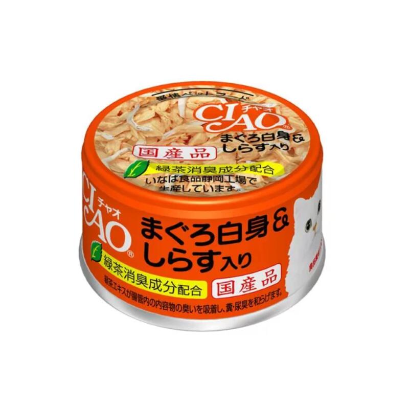 いなば CIAO ホワイティ まぐろ白身＆しらす入り 96個セット｜うちの子ショップ